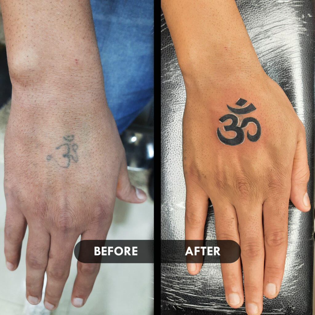 Cover-up tattoo, Old tattoo cover-up tattoo