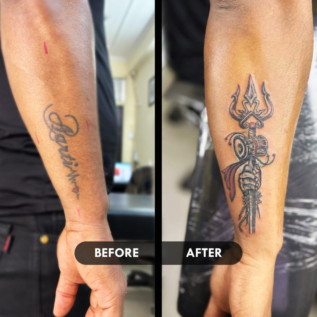 Name tattoo Cover-up, Cover-up tattoo
