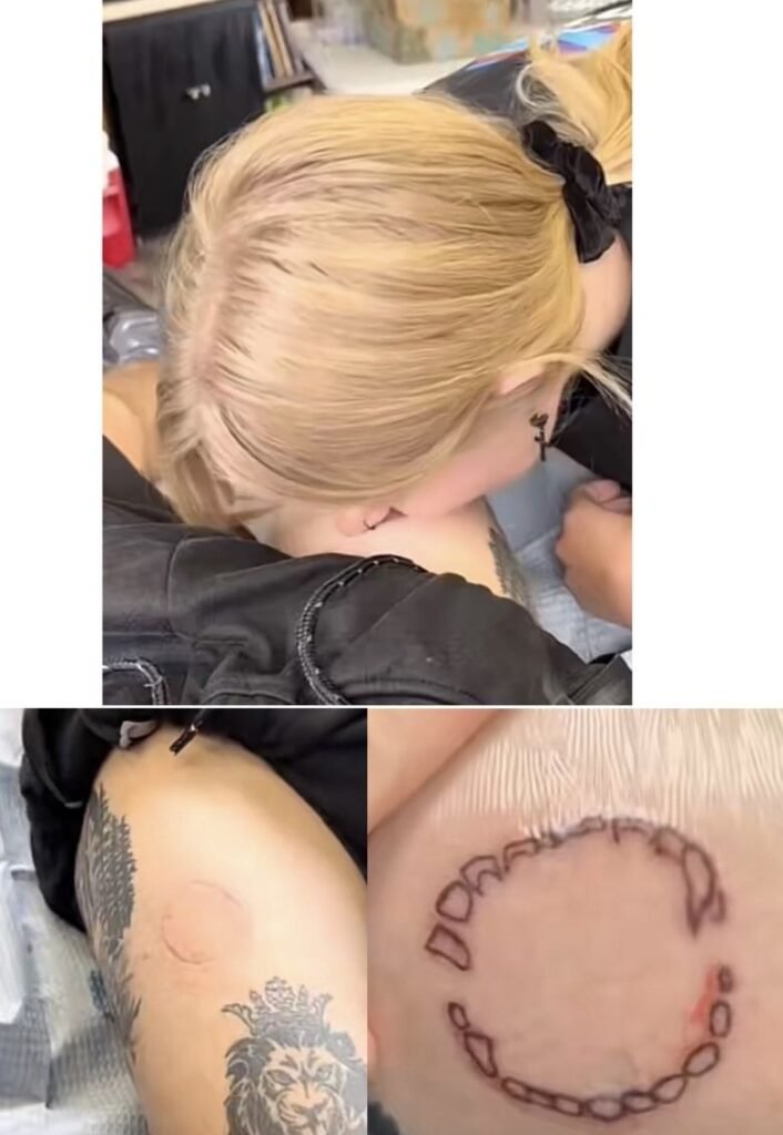 bite mark tattoo